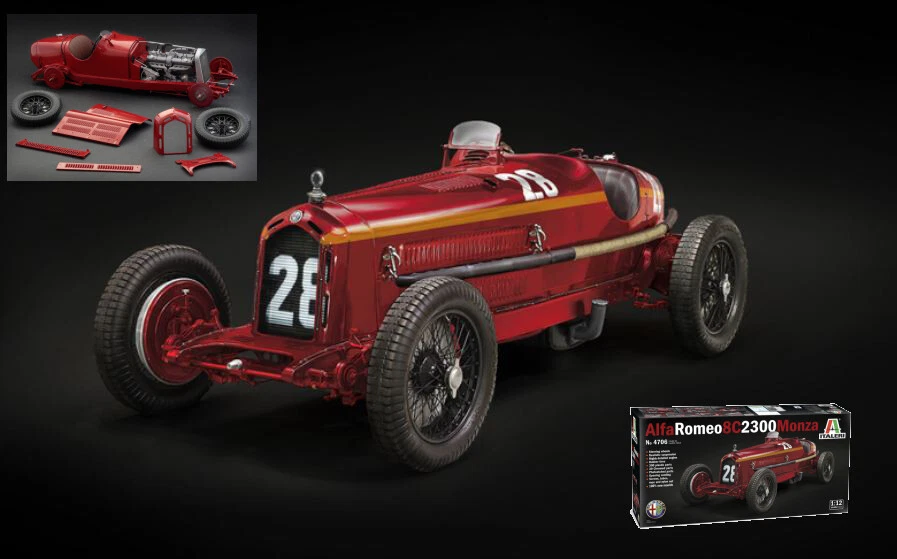 Modellino auto modellismo kit di montaggio Italeri ALFA ROMEO 8C NUVOLARI 1:12 - Immagine 1 di 1