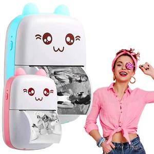 Przenośna drukarka Drukarka termiczna Drukarka Bluetooth Dzieci Drukarka etykiet Android - Zdjęcie 1 z 15
