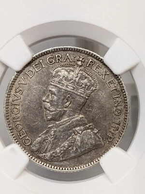 1914 Canada 25 Cents Coin NGC Certified AU55 - Image 1 of 4