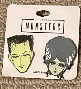 Universal Monsters Epic Universe trading pins Frankenstein's Monster & Bride new - Picture 1 of 4