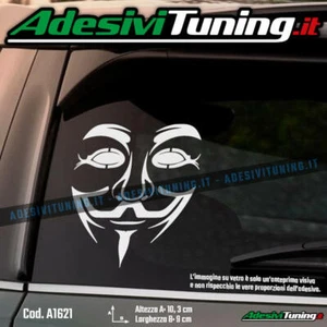 Adesivo Maschera Anonymous - Sticker Decal - Foto 1 di 1