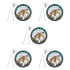 5 Sets Of Round Stained Acrylic Suncratcher Artistic Suncatcher Pendant Hanging