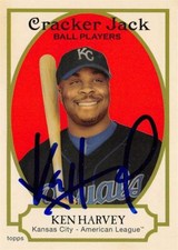 Ken Harvey autographed Baseball Card (Royals) 1995 Topps Cracker Jack #37