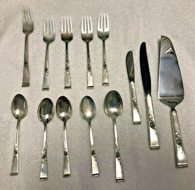 Reed And Barton Classic Rose Sterling Silver ( 13 Piece ) VINTAGE LOT #7 • 242.35$