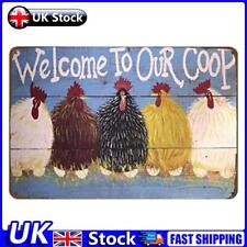 Retro Metal Plate Tin Sign Plaque Painting Chicken Farming Cooperative (30x20cm)