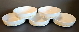 Vintage 1960's Centura by Corning April Tulip Cereal Dessert Bowls Set Of 5 - Picture 1 of 4