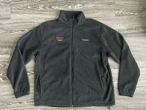 Columbia UT Texas Law Gray Fleece Full Zipper Jacket Polyester Men’s - XXL - Picture 1 of 6