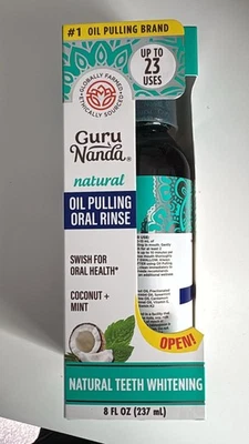 Guru Nanda Natural Oil Pulling Coconut Mint 8oz, 237ml