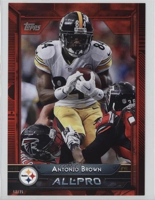2015 Topps All-Pro Topps.com Online Exclusive 5x7 Red /25 Antonio Brown #269 - Image 1 of 2