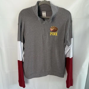 PINK Victoria’s Secret Iowa State Cyclones Sweatshirt Women’s Medium 1/2 Zip - Picture 1 of 8