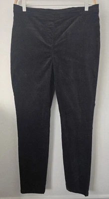 Women's Black Trendy Corduroy Long Leg Trousers M&Co Size Uk 14/eu 42 - Image 1 of 4