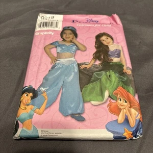 Disney Costume Pattern Jasmine Ariel Uncut Sewing Simplicity 9919 Size 3-8  - Picture 1 of 4