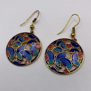 Gold Toned Butterfly Cut Out Earrings - Picture 1 of 5