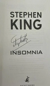 STEPHEN KING Signed 'Insomnia' Page - Writer / Author - 7"x4" reprint - Picture 1 of 1