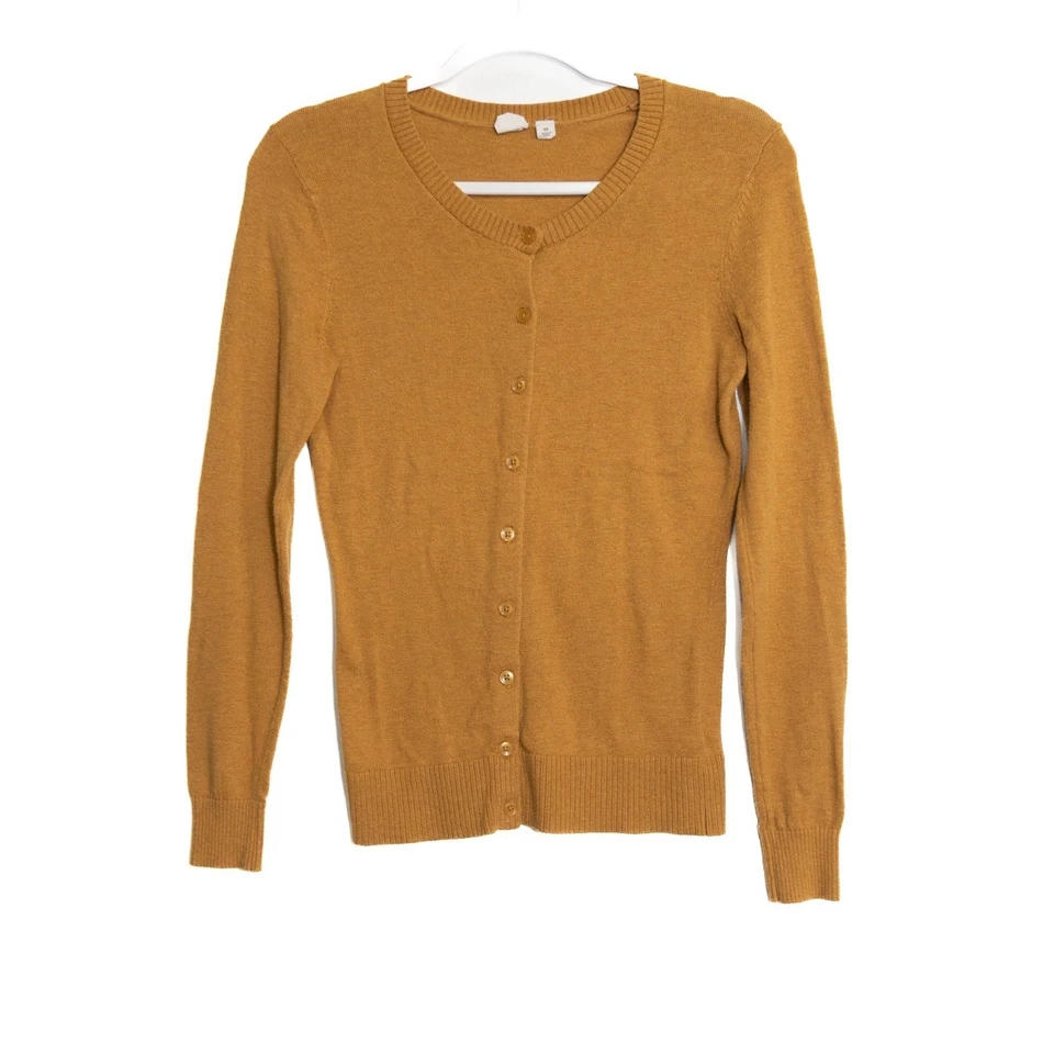 Cárdigan Suéter Gap Talla XS Clásico Amarillo Mostaza Abotonable Capas Versátiles Foto 1 de 4