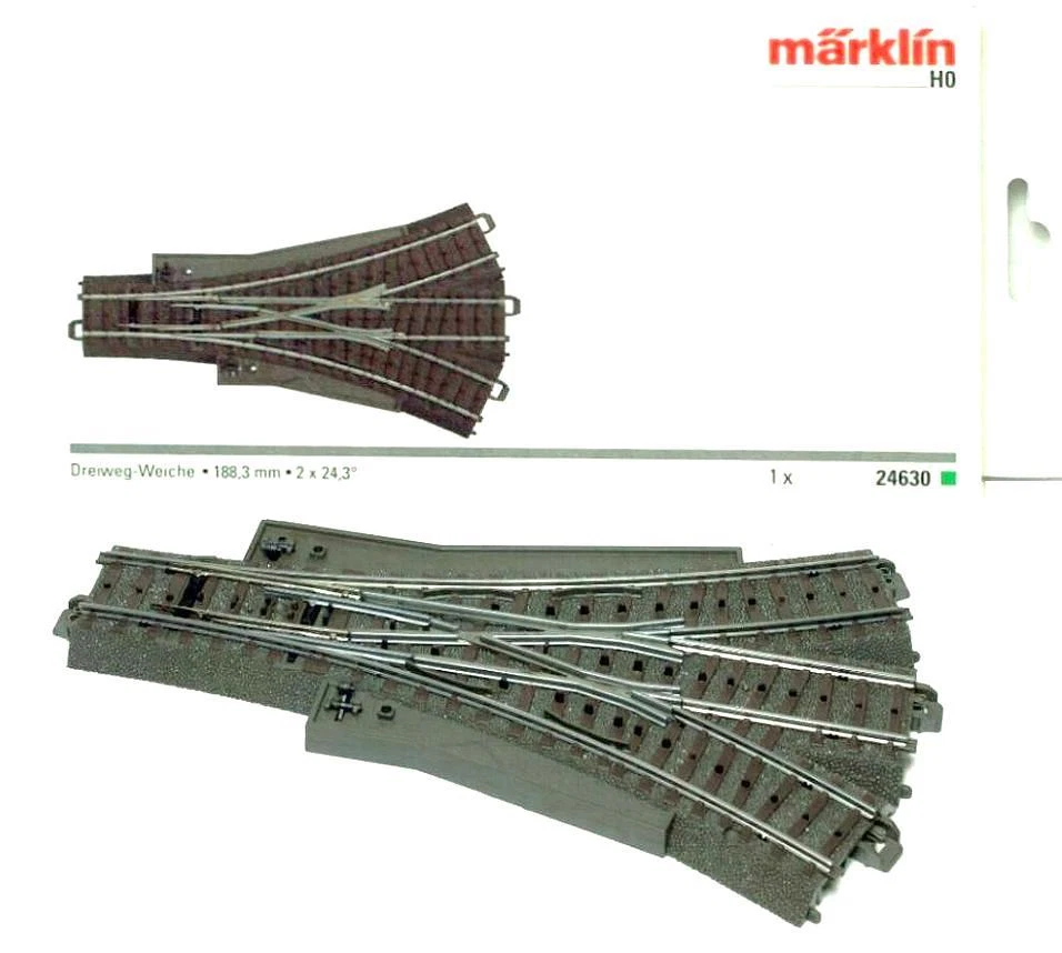 Märklin Spur H0 Dreiwegweiche (24630)