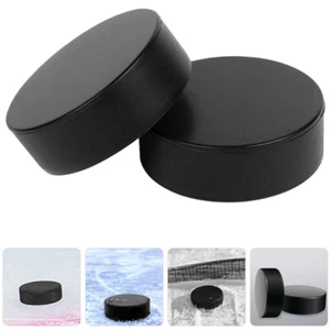 2 Stück Training Pucks schwarz Hockey Zubehör Kinderzubehör - Bild 1 von 12