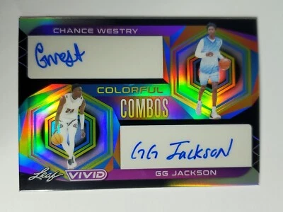 2022-23 Leaf Vivid Chance Westry / GG Jackson Colorful Combos Dual Auto #'d 1/20 - Image 1 of 4