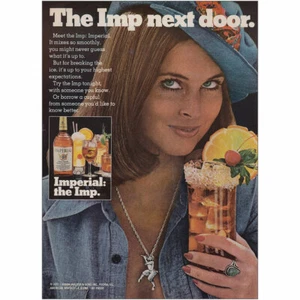 1976 Imperial Whiskey: The Imp Next Door Vintage Print Ad - Picture 1 of 1