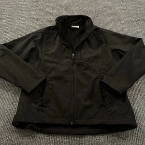Double Diamond Jacket Womens Medium Black Ski Coat Zip Up Long Sleeve Pockets - Picture 1 of 11