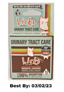 Licks CAT - (1) Urinary Tract Care, 10 ct LIQUIPAKS - BEST BY: 03/02/2023 - Picture 1 of 3