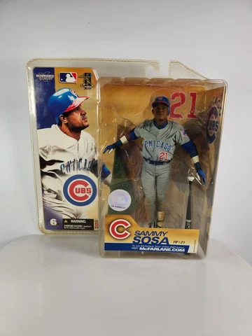 Sammy Sosa Chicago Cubs McFarlane Figure Grey Jersey #21 Cover