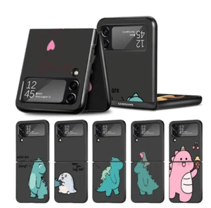 Funny Cute Little Dinosaur Text Cover Case for Samsung Galaxy Z Flip 5 Z Flip 4 - Photo 1 sur 8