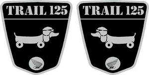 CT70 DAX DOG "Trail 125" Frame Side Decals, Smaller for Icebear Champion - Picture 1 of 2