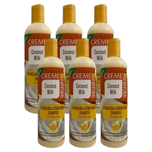 6 Pack Creme of Nature Detangling & Conditioning Shampoo 12 oz Coconut Milk - Picture 1 of 9