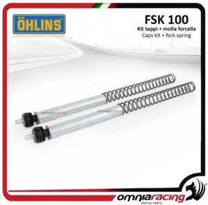 Ohlins FSK100 front fork springs kit+caps for Triumph Bonneville 2009-2016 - Picture 1 of 3