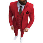Mens 3 Piece Suits Coat Jackets Blazer Tuxedos Workwear Wedding Groomsman Formal