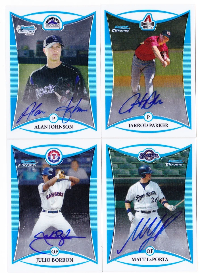 2008 Bowman Chrome Julio Borbon Auto Rookie Prospect Texas Rangers - Image 1 of 1