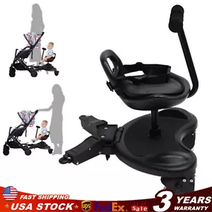 Kids Buggy Board Stroller Step Stand Ride-On Pedal Detachable Seat Non-Slip - Picture 1 of 12