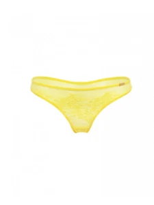 Gossard ~ GLOSSIES LACE ~ tanga thong BNWT primrose yellow XSmall - Picture 1 of 2