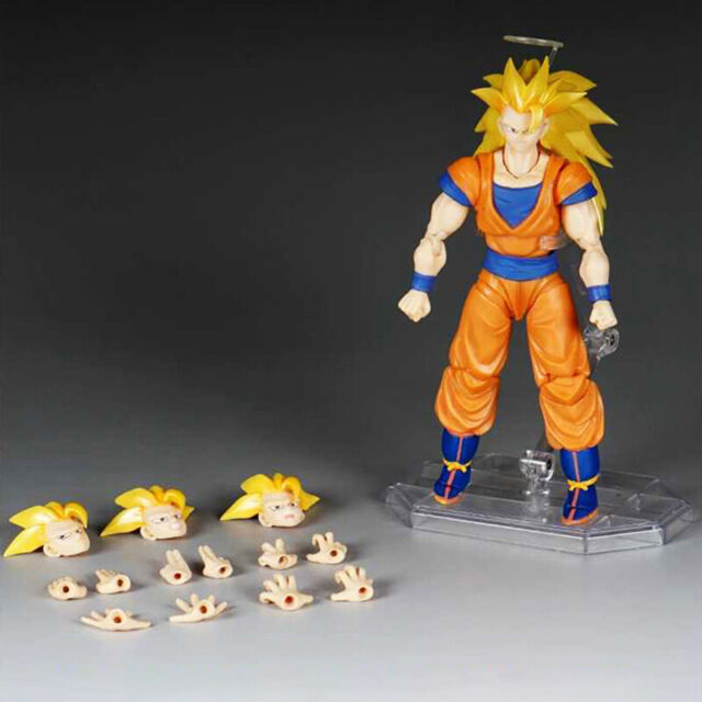 Boneco de ação 6SHF Dragon Ball Z Super Saiyajin Deus cabelo vermelho Son  Goku brinquedos sem caixa