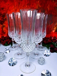 Cristal D´Arques Longchamp Sektflöte Champagner Silvester Weihnachten 24% PBO - Bild 1 von 7