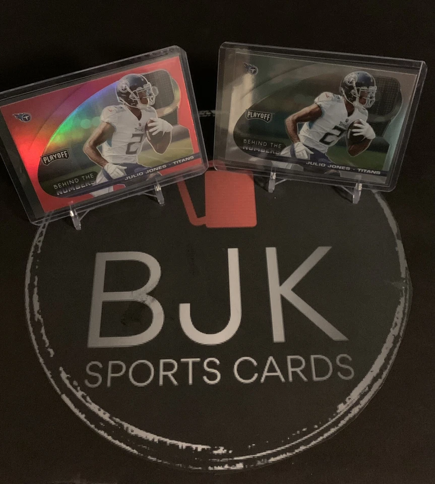 2021 Playoff Julio Jones Behind the Numbers - Base Insert and Red Parallel - Image 1 of 1