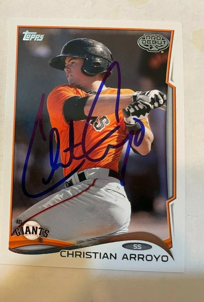 Christian Arroyo 2014 Topps Pro Debut Autograph Card Auto RC Signed Red Sox - Image 1 of 1