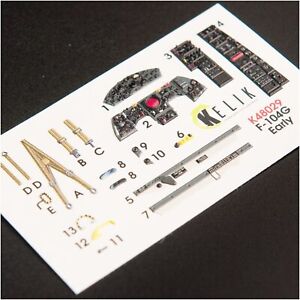 1/48 F-104G 'Starfighter' Early Type Interior 3D Decals For Hasegawa RSKK48029