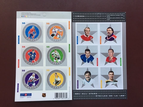 Canada Stamp Booklet - 2005 50-cent NHL ALL-STARS Booklet of 6(UT 2086a-f) BK305 Cover