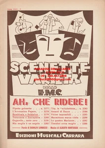 AH, CHE RIDERE - BAMBINAIA E SOLDATINO (Spartito, edizioni Musicali Carrara) - Picture 1 of 1