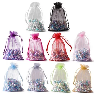 100Pcs Organza Bag 3 Sizes Sheer Bags Jewellery Wedding Candy Packaging Gift AU - Picture 1 of 26