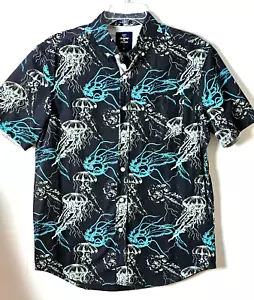 Artisty In Motion Men's Night Jelly Short Sleeve Button-Down Shirt Size Medium - Picture 1 of 8