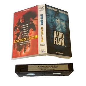 Hard Rain + Body Count VHS Movie Film Exclusive Dealer Preview RARE - Picture 1 of 7
