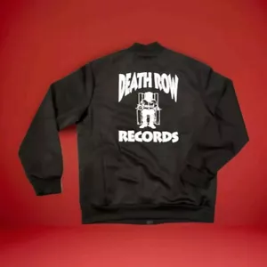 Death Row Records Jacket Dr Dre Size Large Black & White New SUGE KNIGHT Black - Picture 1 of 8