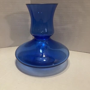 Vintage einzigartige kobaltblaue mundgeblasene Glaskaraffe - Bild 1 von 4