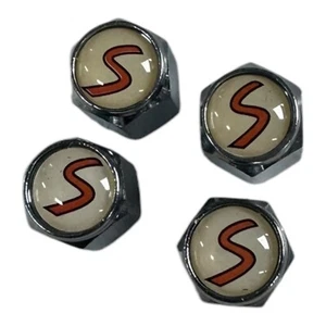 Mini COOPER S One JCW Chrome Metal Tyre Valve Dust Wheel Caps 4pcs - Picture 1 of 2