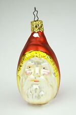 German Christmas Tree Ornament Mercury Glass Santa Claus Head Face Xmas Germany