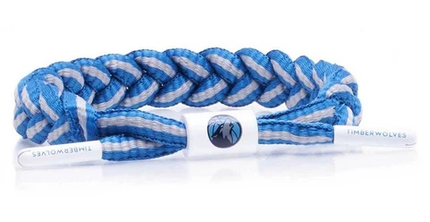 Rastaclat Basketball Minnesota Timberwolves Knotted Bracelet - Blue & Gray Cover