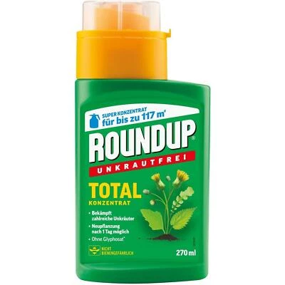 Roundup Unkrautvernichter Unkrautfrei TOTAL Konzentrat 270ml Unkrautex - Bild 1 von 2